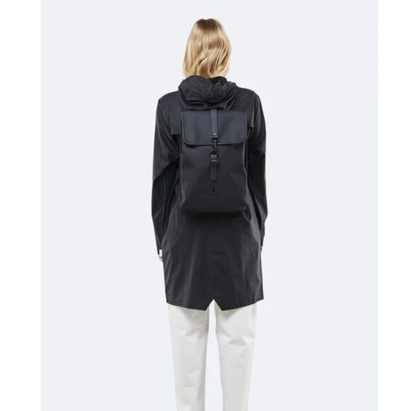 NEW Rains Waterproof Rucksack RFID Minimalist Backpack Unisex NWT Black ⭐️⭐️⭐️⭐️ main image 12